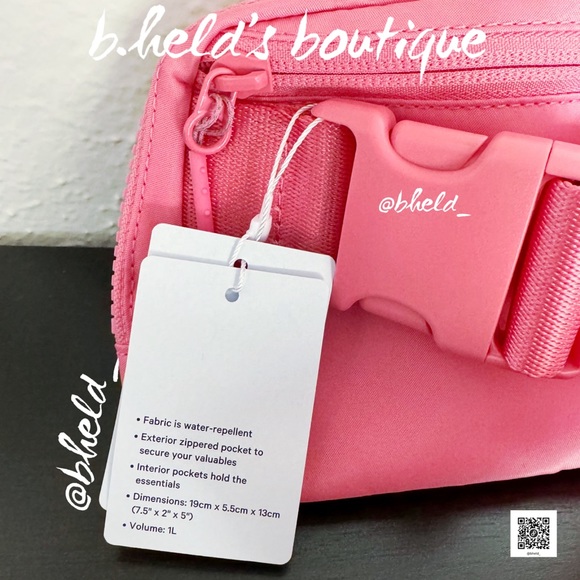 lululemon Everywhere Belt Bag in Sakura Pink One Size 1L Brand New NWT - Picture 5 of 16